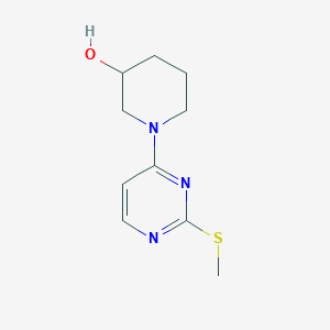molecular formula C10H15N3OS B3227916 1-(2-Methylsulfanyl-pyrimidin-4-yl)-piperidin-3-ol CAS No. 1261234-71-2