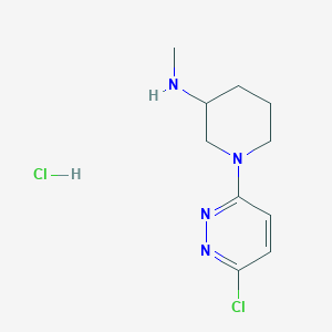 molecular formula C10H16Cl2N4 B3227931 [1-(6-Chloro-pyridazin-3-yl)-piperidin-3-yl]-methyl-amine hydrochloride CAS No. 1261234-94-9
