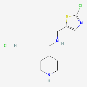 molecular formula C10H17Cl2N3S B3227939 (2-Chloro-thiazol-5-ylmethyl)-piperidin-4-ylmethyl-amine hydrochloride CAS No. 1261234-99-4