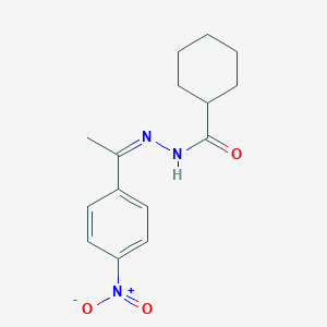molecular formula C15H19N3O3 B322799 N'-(1-{4-nitrophenyl}ethylidene)cyclohexanecarbohydrazide 