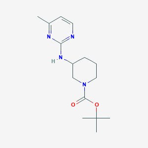 molecular formula C15H24N4O2 B3228000 3-(4-Methyl-pyrimidin-2-ylamino)-piperidine-1-carboxylic acid tert-butyl ester CAS No. 1261235-68-0