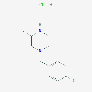 molecular formula C12H18Cl2N2 B3228005 1-(4-Chloro-benzyl)-3-methyl-piperazine hydrochloride CAS No. 1261235-78-2