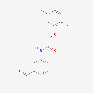 molecular formula C18H19NO3 B322801 N-(3-acetylphenyl)-2-(2,5-dimethylphenoxy)acetamide 