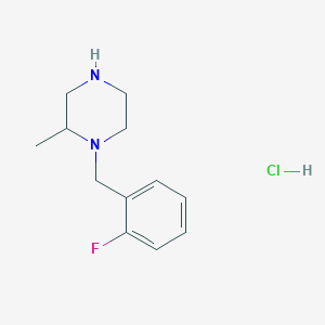 molecular formula C12H18ClFN2 B3228012 1-(2-Fluoro-benzyl)-2-methyl-piperazine hydrochloride CAS No. 1261235-84-0