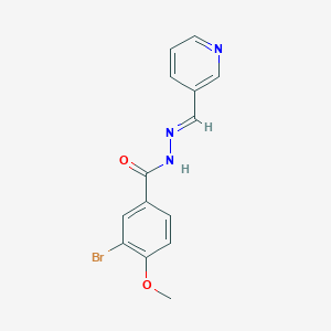 molecular formula C14H12BrN3O2 B322802 3-bromo-4-methoxy-N'-(pyridin-3-ylmethylene)benzohydrazide 