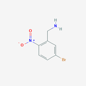molecular formula C7H7BrN2O2 B3228029 (5-Bromo-2-nitrophenyl)methanamine CAS No. 1261439-31-9