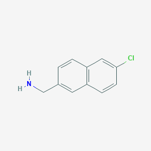 molecular formula C11H10ClN B3228034 (6-Chloronaphthalen-2-yl)methanamine CAS No. 1261453-93-3