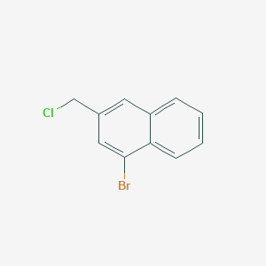 molecular formula C11H8BrCl B3228037 1-Bromo-3-(chloromethyl)naphthalene CAS No. 1261469-74-2