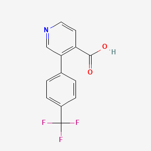 molecular formula C13H8F3NO2 B3228045 3-[4-(Trifluoromethyl)phenyl]pyridine-4-carboxylic acid CAS No. 1261494-70-5