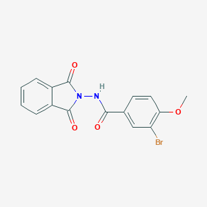 molecular formula C16H11BrN2O4 B322806 3-bromo-N-(1,3-dioxo-1,3-dihydro-2H-isoindol-2-yl)-4-methoxybenzamide 