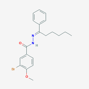 molecular formula C20H23BrN2O2 B322808 3-bromo-4-methoxy-N'-(1-phenylhexylidene)benzohydrazide 