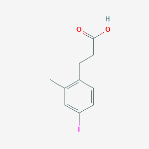 molecular formula C10H11IO2 B3228084 3-(4-Iodo-2-methylphenyl)propanoic acid CAS No. 1261621-89-9