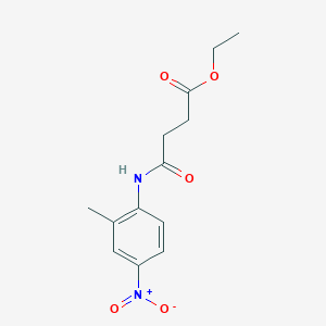 molecular formula C13H16N2O5 B322810 Ethyl 4-[(2-methyl-4-nitrophenyl)amino]-4-oxobutanoate 