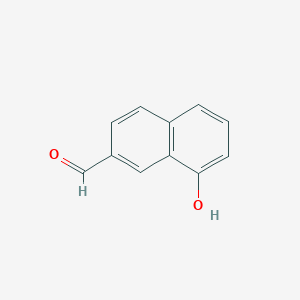 molecular formula C11H8O2 B3228100 2-Naphthalenecarboxaldehyde, 8-hydroxy- CAS No. 1261638-22-5