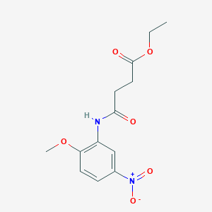molecular formula C13H16N2O6 B322811 Ethyl 4-[(2-methoxy-5-nitrophenyl)amino]-4-oxobutanoate 