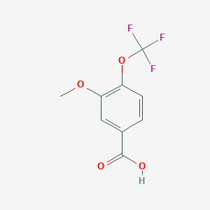 molecular formula C9H7F3O4 B3228124 3-Methoxy-4-(trifluoromethoxy)benzoic acid CAS No. 1261652-99-6