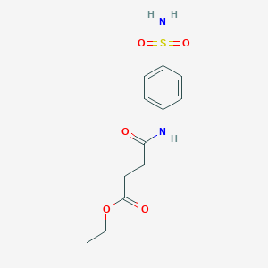 molecular formula C12H16N2O5S B322813 Ethyl 4-oxo-4-[(4-sulfamoylphenyl)amino]butanoate 