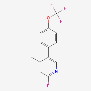 2-Fluoro-4-methyl-5-(4-(trifluoromethoxy)phenyl)pyridine