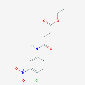 molecular formula C12H13ClN2O5 B322814 Ethyl 4-{4-chloro-3-nitroanilino}-4-oxobutanoate 