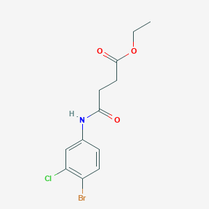 molecular formula C12H13BrClNO3 B322815 Ethyl 4-(4-bromo-3-chloroanilino)-4-oxobutanoate 