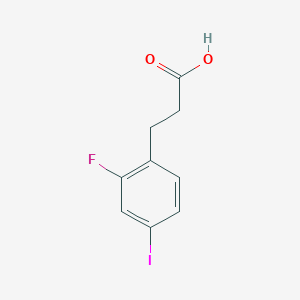 molecular formula C9H8FIO2 B3228151 3-(2-Fluoro-4-iodophenyl)propanoic acid CAS No. 1261759-82-3
