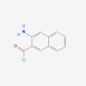 molecular formula C11H8ClNO B3228159 2-Aminonaphthalene-3-carbonyl chloride CAS No. 1261768-07-3