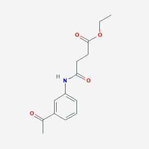molecular formula C14H17NO4 B322817 Ethyl 4-(3-acetylanilino)-4-oxobutanoate 
