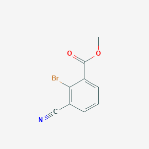 molecular formula C9H6BrNO2 B3228175 Methyl 2-bromo-3-cyanobenzoate CAS No. 1261796-94-4