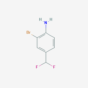 molecular formula C7H6BrF2N B3228178 2-Bromo-4-(difluoromethyl)aniline CAS No. 1261819-46-8
