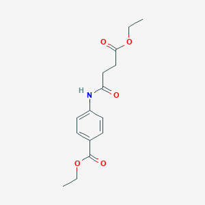 molecular formula C15H19NO5 B322818 Ethyl 4-[(4-ethoxy-4-oxobutanoyl)amino]benzoate 