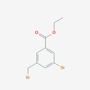 molecular formula C10H10Br2O2 B3228186 Ethyl 3-bromo-5-(bromomethyl)benzoate CAS No. 1261826-04-3