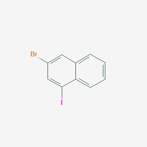 molecular formula C10H6BrI B3228190 3-Bromo-1-iodonaphthalene CAS No. 1261843-11-1