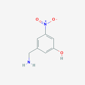 molecular formula C7H8N2O3 B3228192 3-(Aminomethyl)-5-nitrophenol CAS No. 1261852-63-4