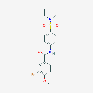 molecular formula C18H21BrN2O4S B322820 3-bromo-N-[4-(diethylsulfamoyl)phenyl]-4-methoxybenzamide 
