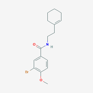 molecular formula C16H20BrNO2 B322821 3-bromo-N-[2-(1-cyclohexen-1-yl)ethyl]-4-methoxybenzamide 