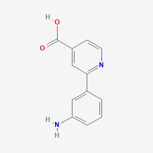 molecular formula C12H10N2O2 B3228226 2-(3-Aminophenyl)pyridine-4-carboxylic acid CAS No. 1261905-13-8