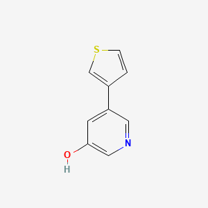 molecular formula C9H7NOS B3228232 5-(Thiophen-3-yl)pyridin-3-ol CAS No. 1261906-47-1