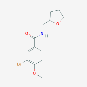 molecular formula C13H16BrNO3 B322824 3-bromo-4-methoxy-N-(tetrahydrofuran-2-ylmethyl)benzamide 