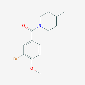 molecular formula C14H18BrNO2 B322825 (3-Bromo-4-methoxyphenyl)(4-methylpiperidin-1-yl)methanone 
