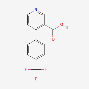 molecular formula C13H8F3NO2 B3228252 4-(4-Trifluoromethylphenyl)nicotinic acid CAS No. 1261936-06-4