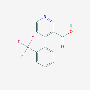 molecular formula C13H8F3NO2 B3228264 4-(2-Trifluoromethylphenyl)nicotinic acid CAS No. 1261939-01-8