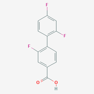 molecular formula C13H7F3O2 B3228267 4-(2,4-Difluorophenyl)-3-fluorobenzoic acid CAS No. 1261950-00-8