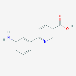 molecular formula C12H10N2O2 B3228270 6-(3-Aminophenyl)nicotinic acid CAS No. 1261953-36-9