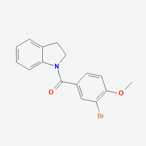 molecular formula C16H14BrNO2 B322828 1-(3-Bromo-4-methoxybenzoyl)indoline 
