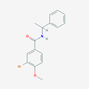 molecular formula C16H16BrNO2 B322829 3-bromo-4-methoxy-N-(1-phenylethyl)benzamide 