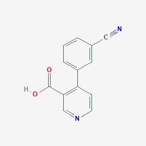 molecular formula C13H8N2O2 B3228298 4-(3-Cyanophenyl)nicotinic acid CAS No. 1261972-71-7