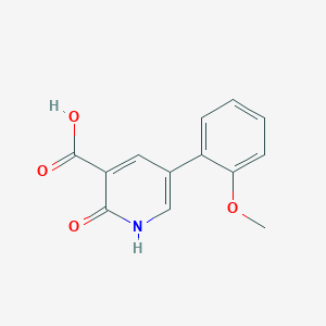 molecular formula C13H11NO4 B3228311 2-Hydroxy-5-(2-methoxyphenyl)nicotinic acid CAS No. 1261997-05-0