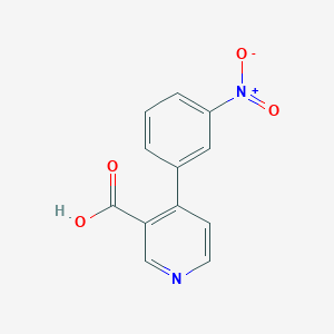 molecular formula C12H8N2O4 B3228321 4-(3-硝基苯基)吡啶-3-羧酸 CAS No. 1261998-62-2