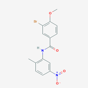 molecular formula C15H13BrN2O4 B322833 3-bromo-4-methoxy-N-(2-methyl-5-nitrophenyl)benzamide 