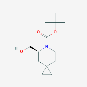 molecular formula C13H23NO3 B3228333 (S)-tert-butyl 5-(hydroxymethyl)-6-azaspiro[2.5]octane-6-carboxylate CAS No. 1262396-34-8